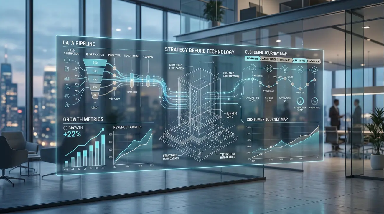 Entenda por que a maioria das empresas falha na implantação de CRM, e o que deveria vir antes da escolha da plataforma.
